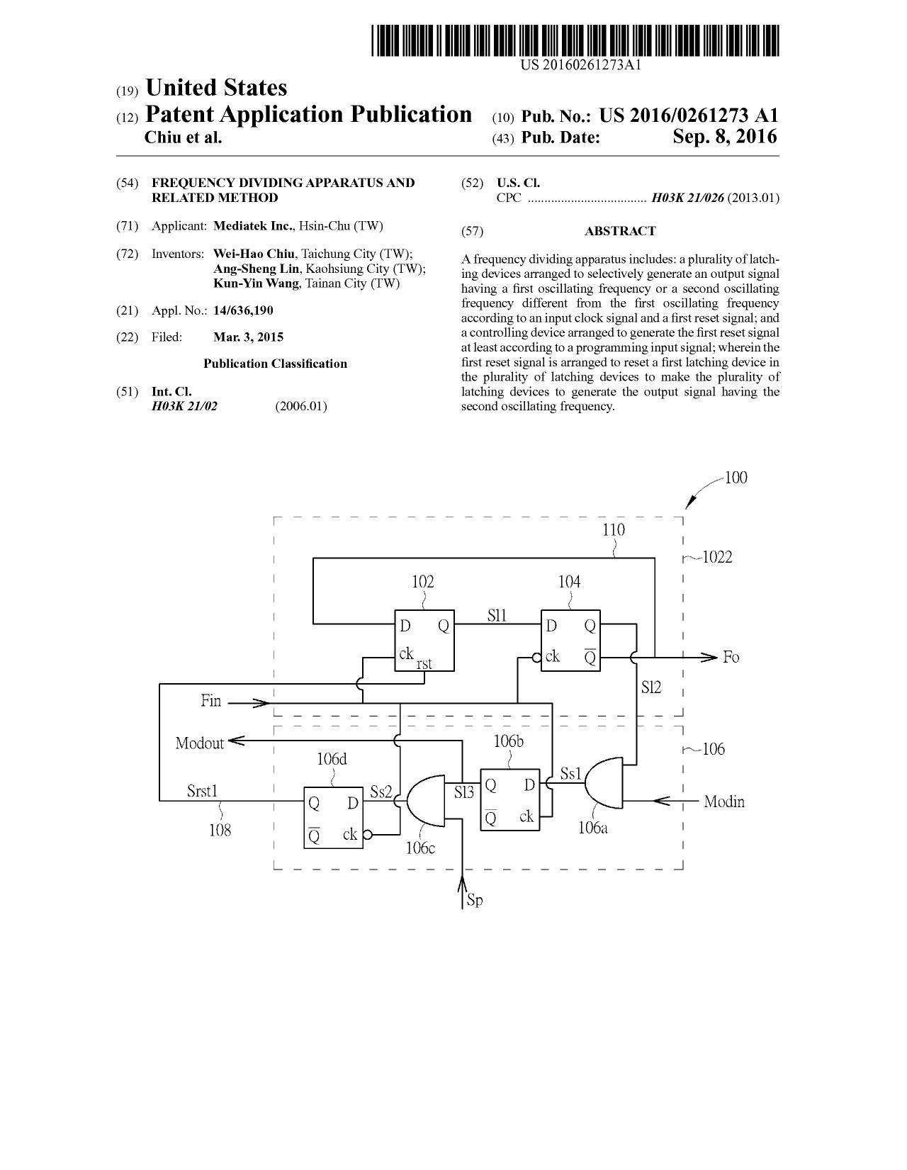 FREQUENCY DIVIDINGAPPARATUS AND RELATED METHOD