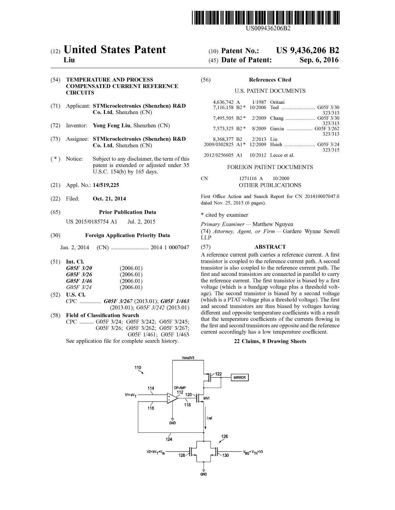 TEMPERATURE AND PROCESS  (56)  COMPENSATED CURRENT REFERENCE  CIRCUITS