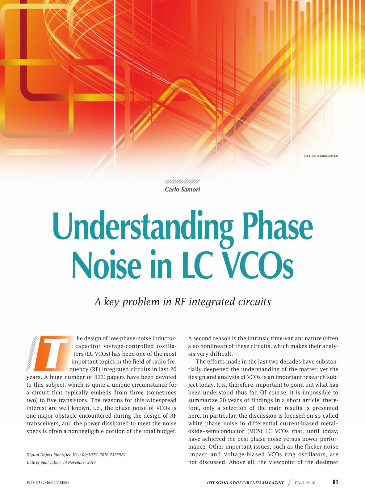 Understanding Phase Noise in LC VCOs