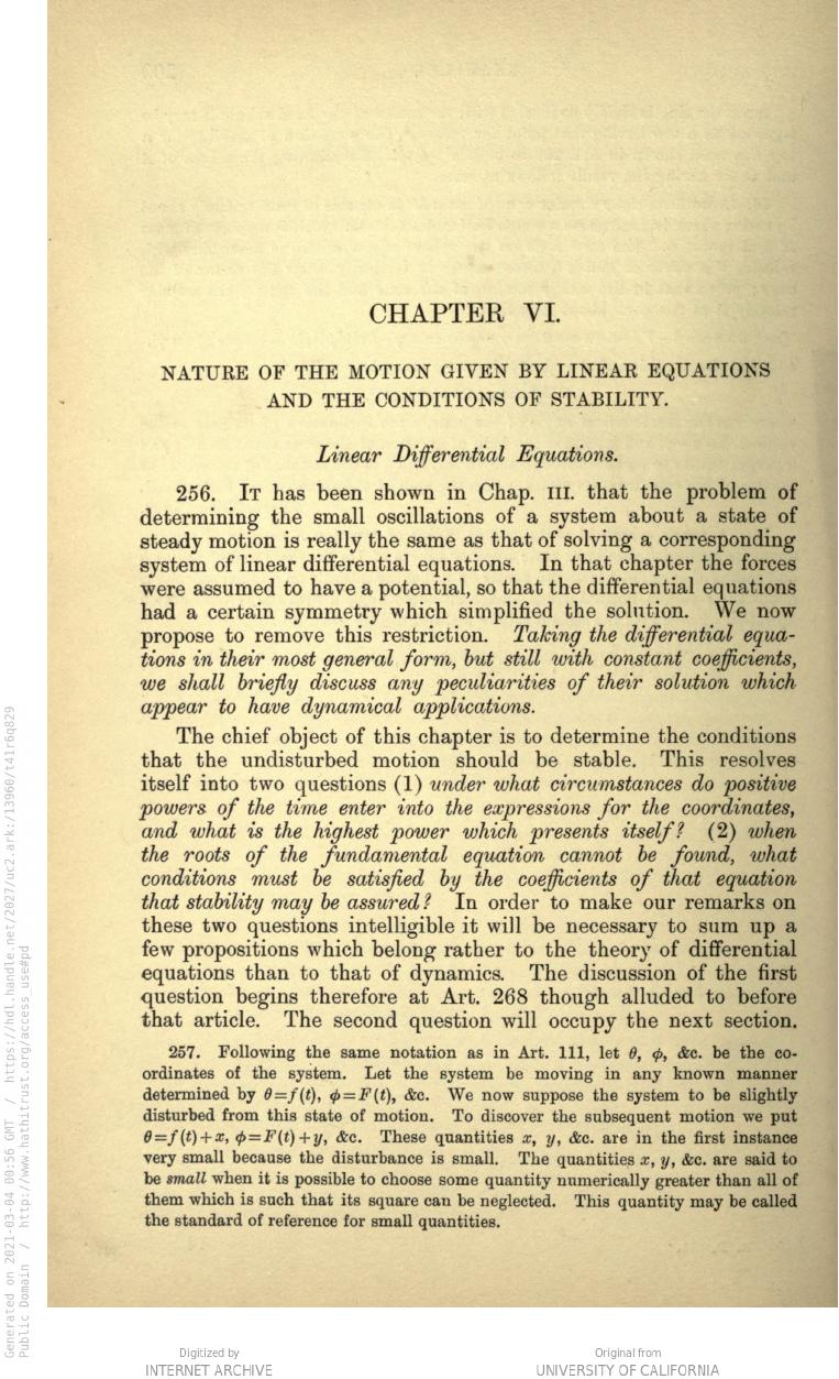 The advanced part of A treatise on the dynamics of a system of rigid bodies. Being part II of a treatise on the whole subject. With numerous examples. By Edward John Routh.