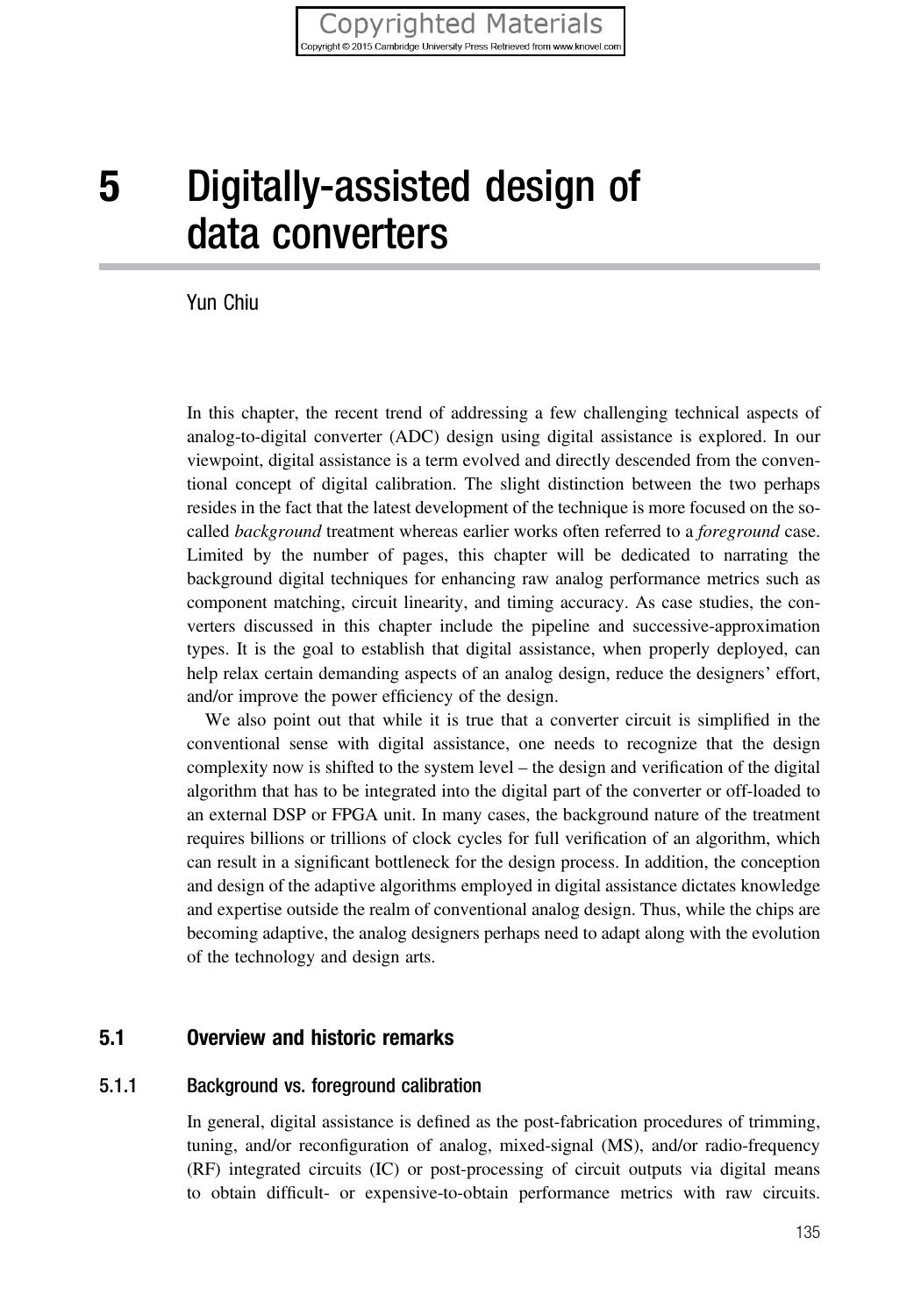 Digitally-assisted design of data converters