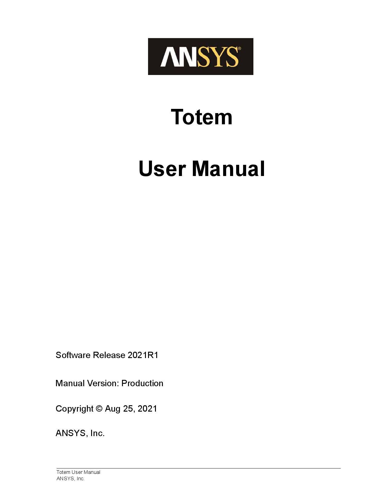 Totem User Manual 2021R