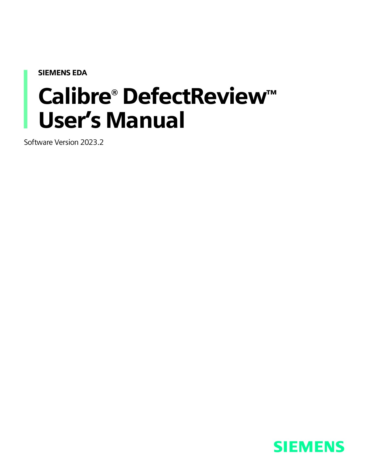 Calibre® DefectReview User's Manual