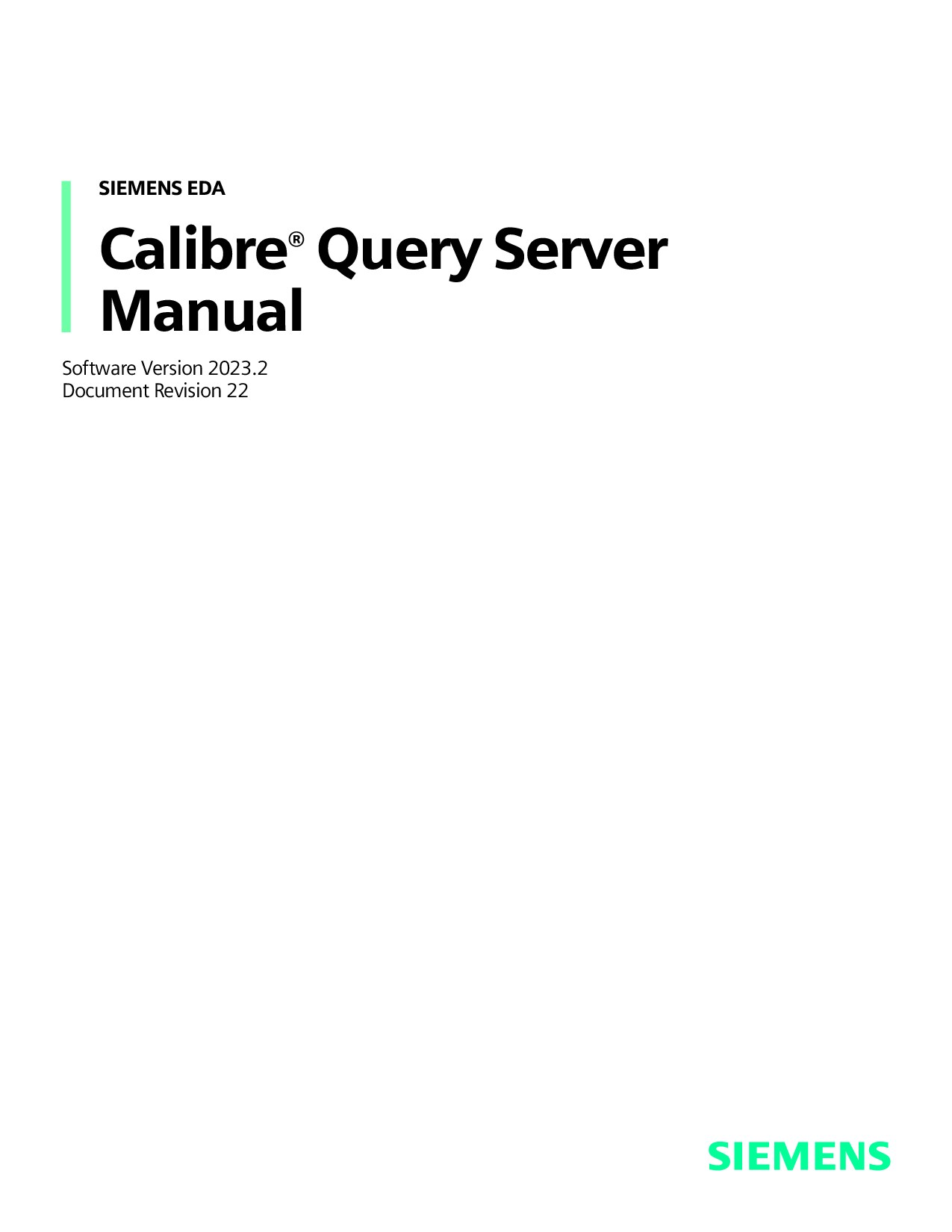 Calibre® Query Server Manual