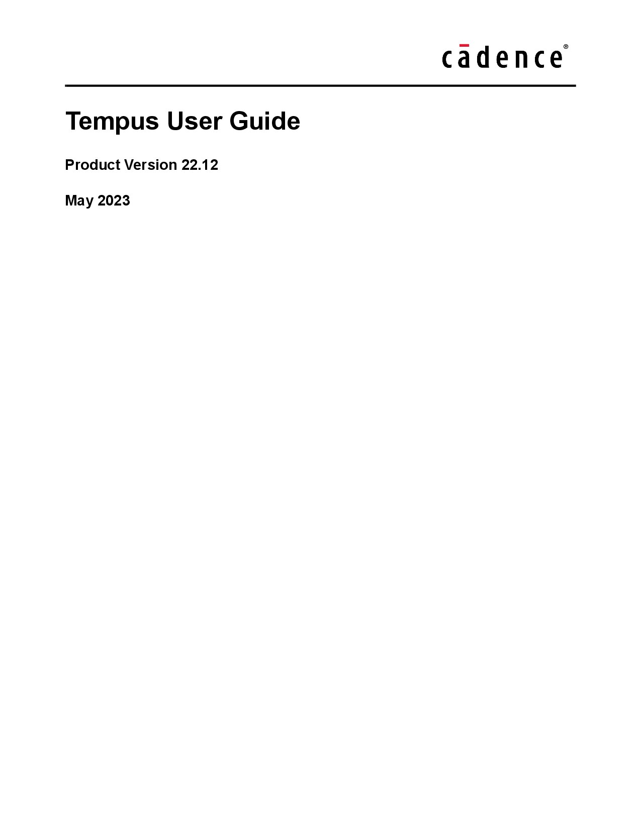 Tempus User Guide