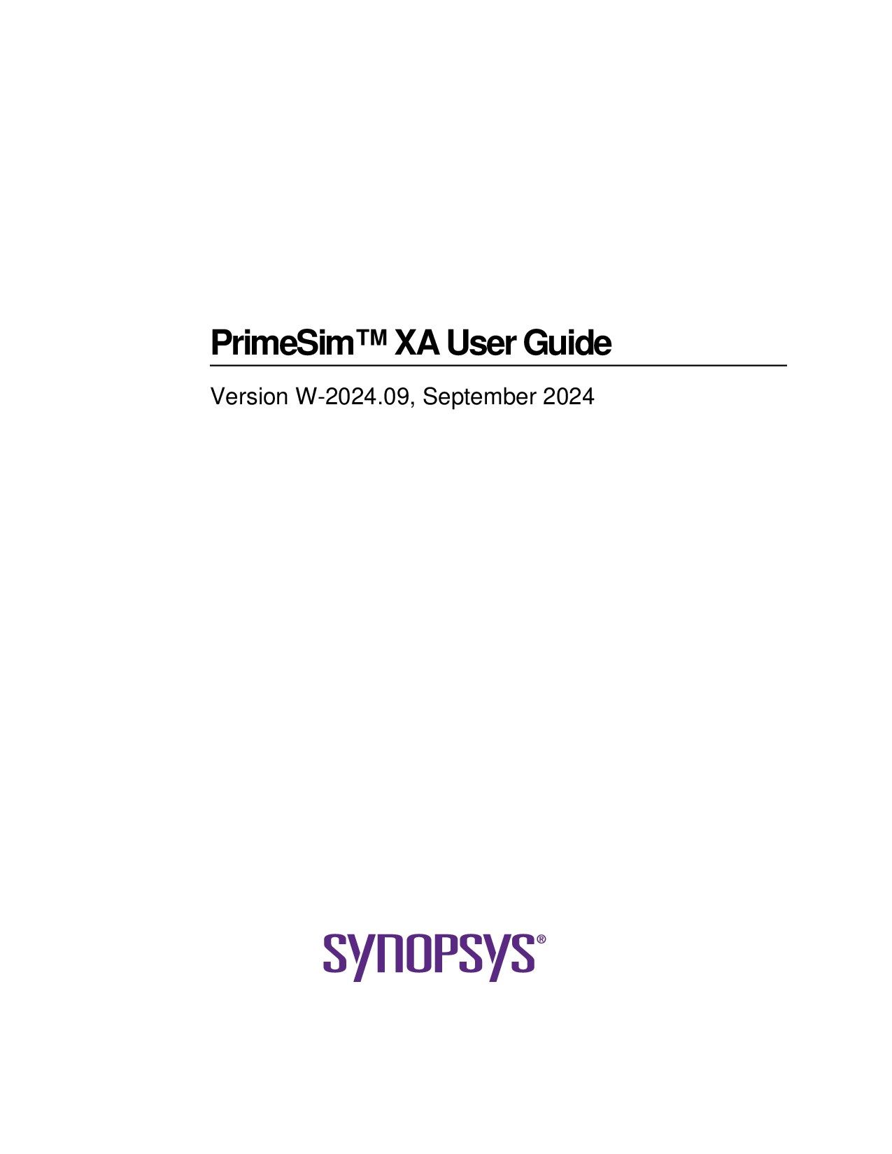 PrimeSim� XA User Guide