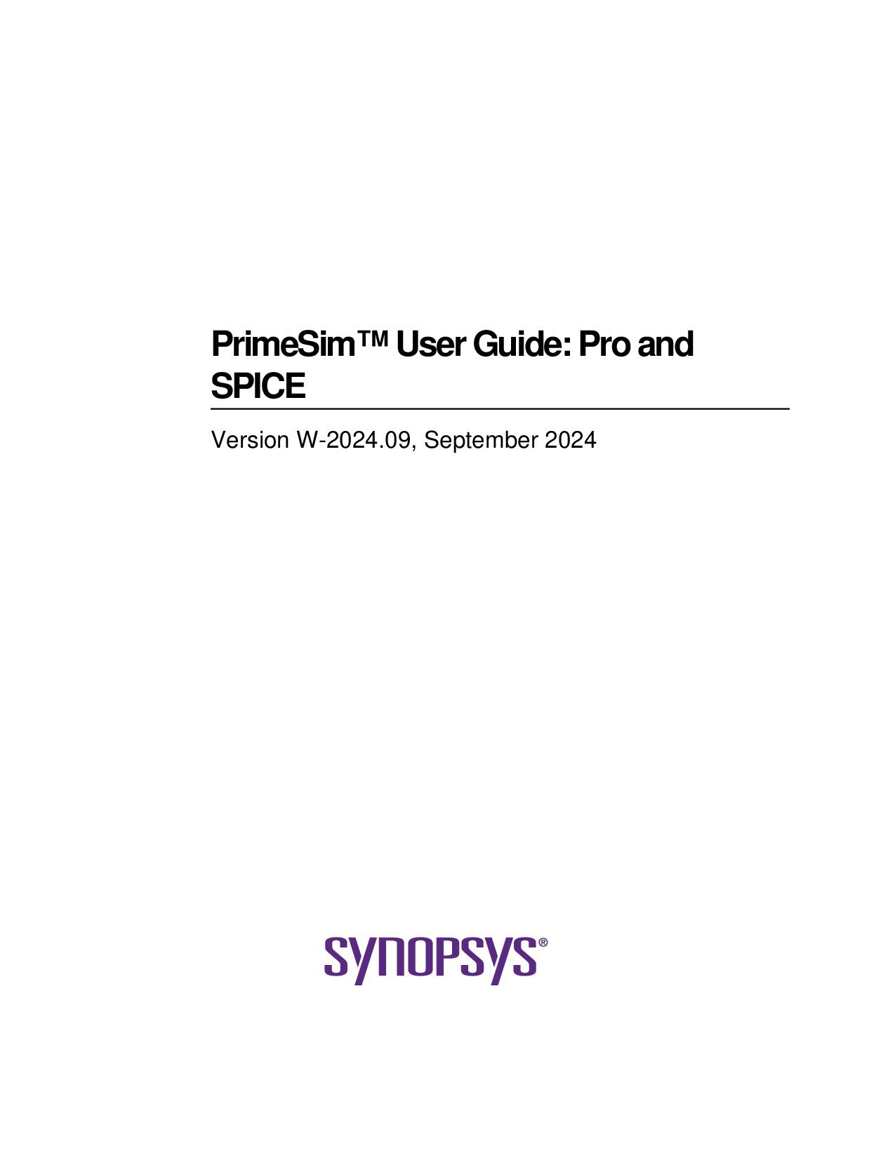 PrimeSim� User Guide: Pro and SPICE