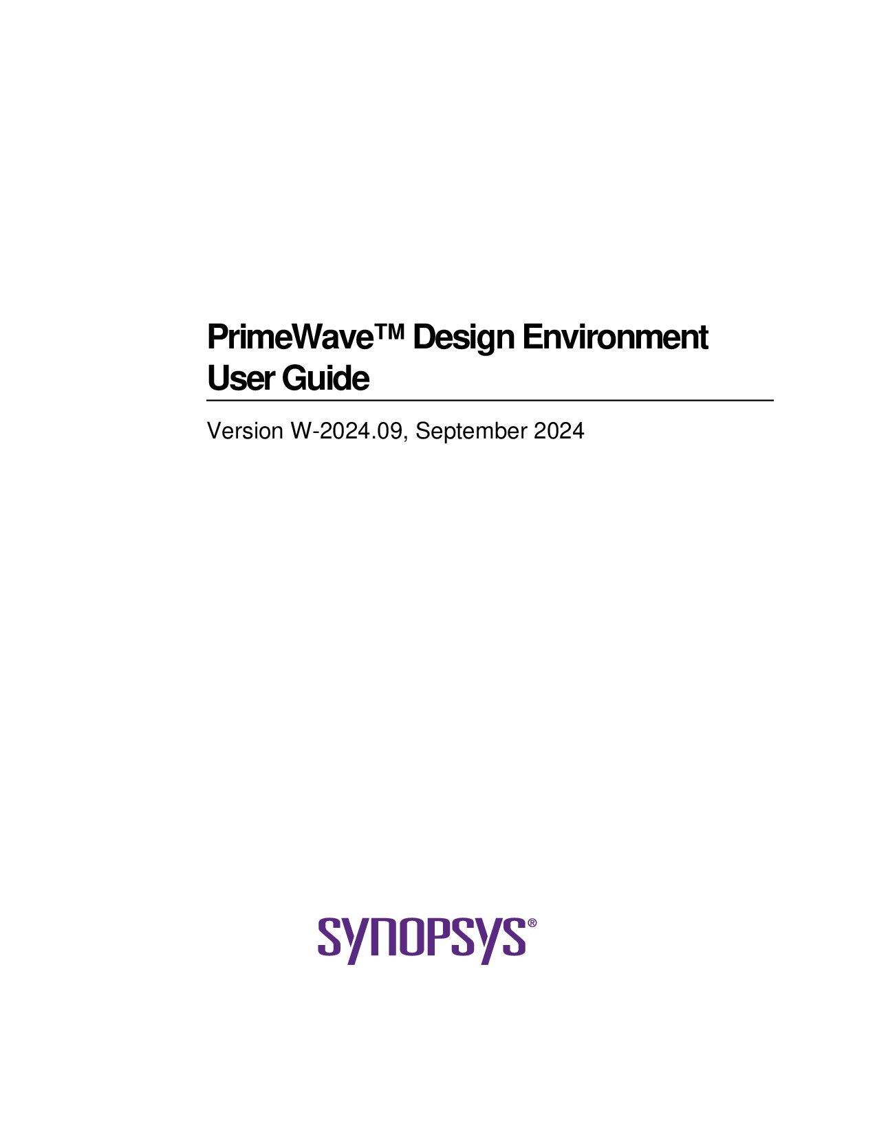 PrimeWave� Design Environment User Guide