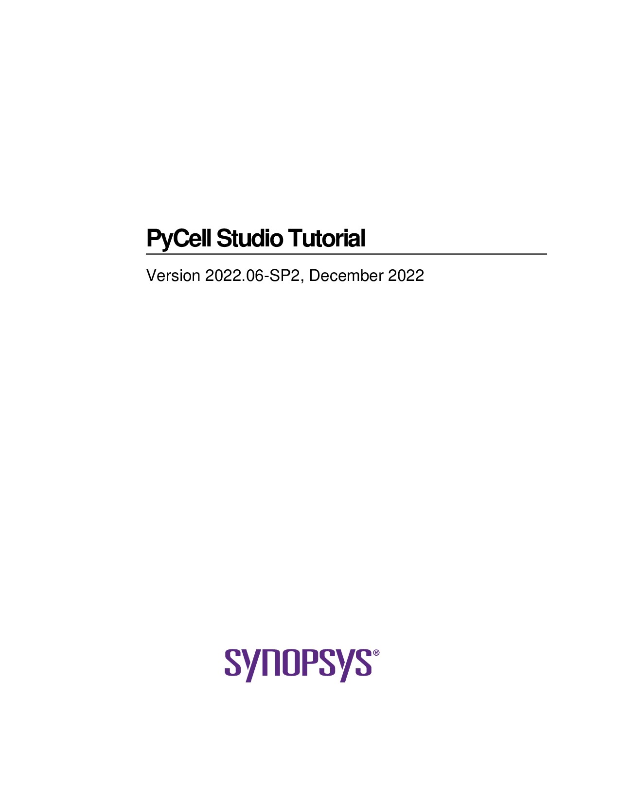 PyCell Studio Tutorial