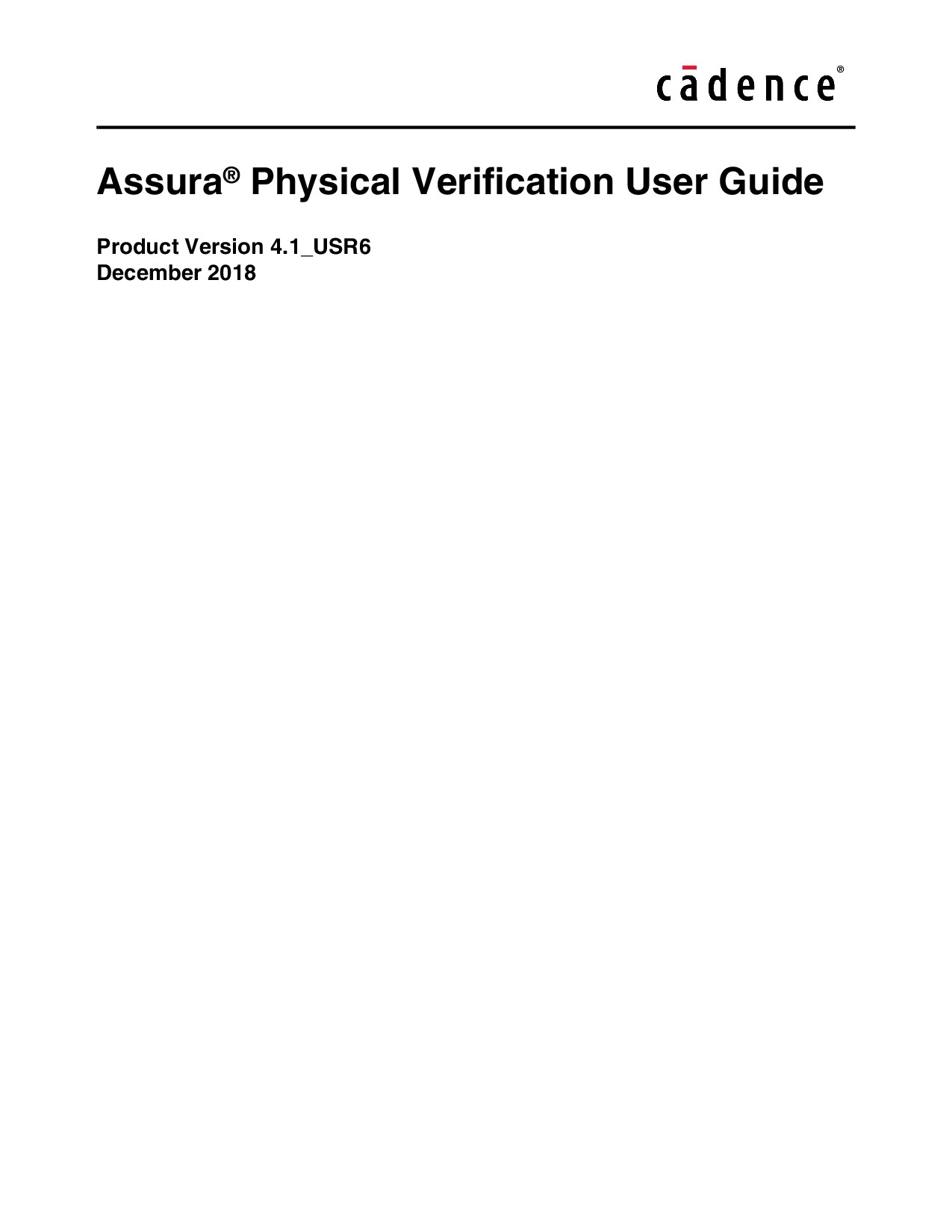 Assura Physical Verifica tion User Guide