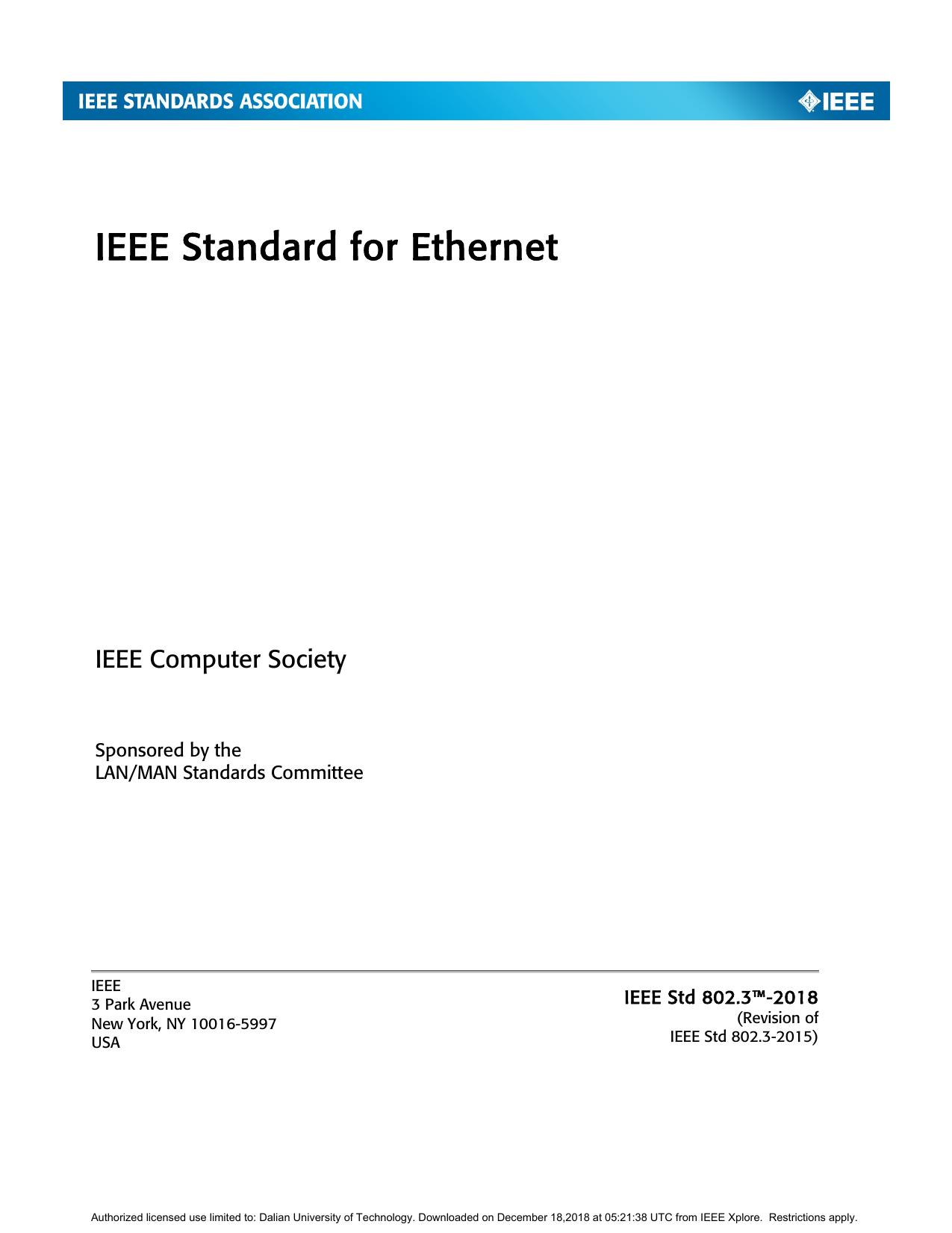 IEEE Standard for Ethernet