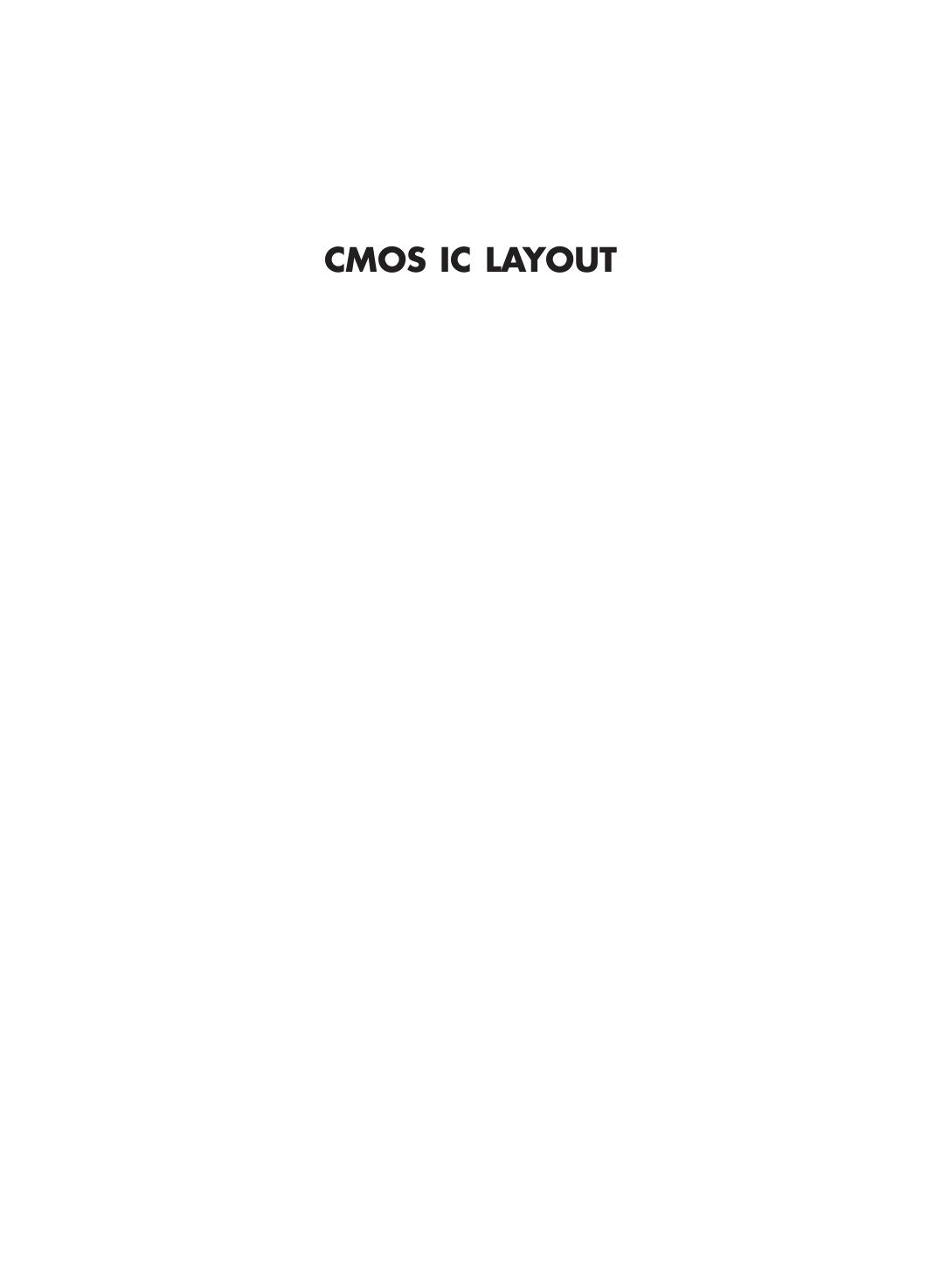 CMOS IC LAYOUT