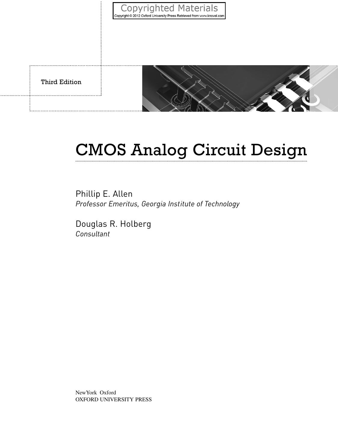 Phillip E. Allen-CMOS Analog Circuit Design