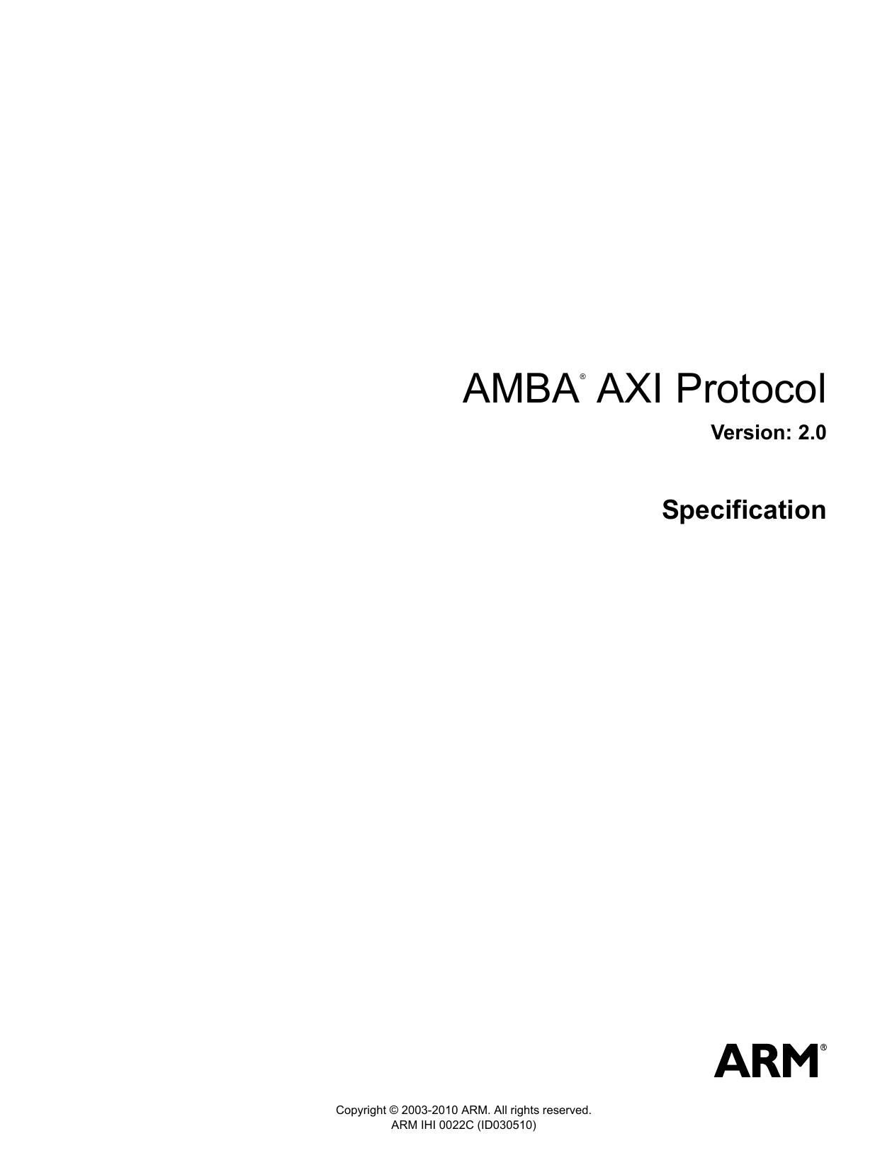 AMBA AXI Protocol Specification