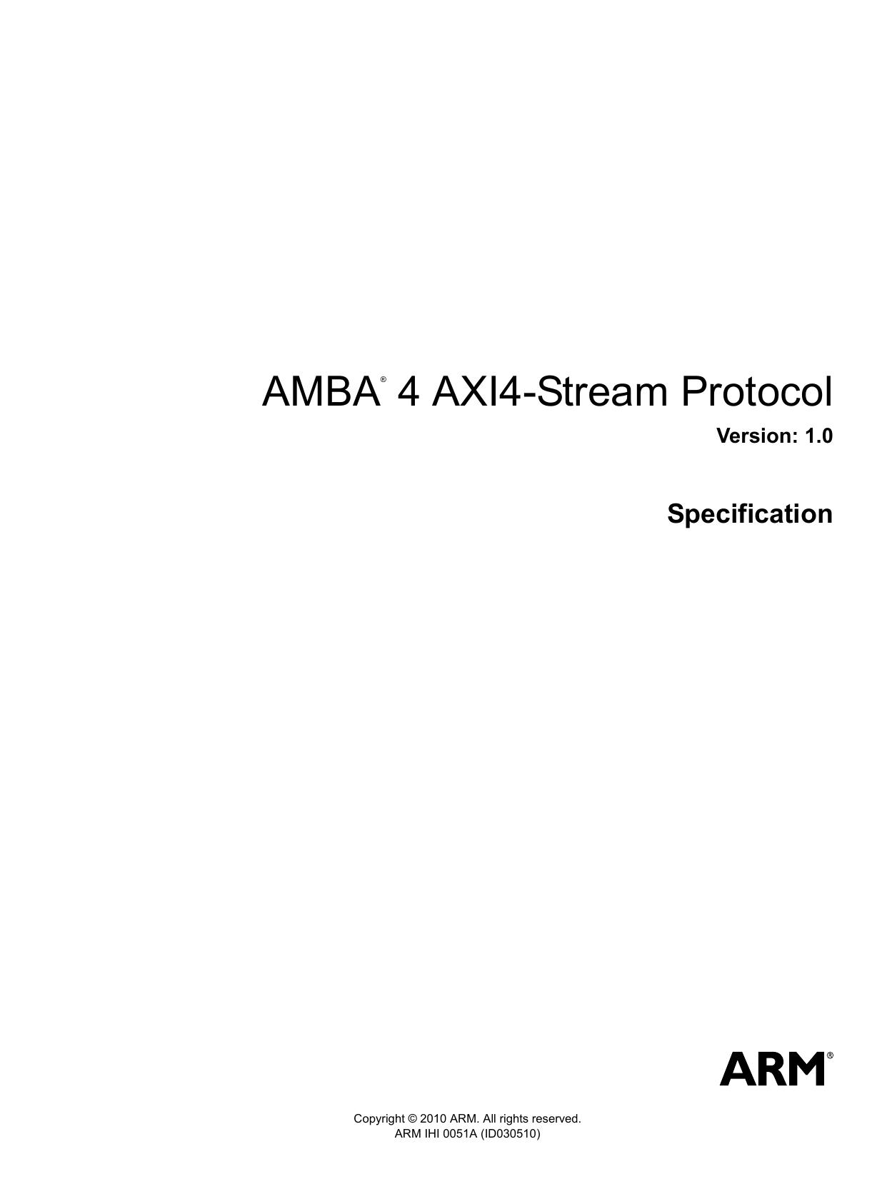 AMBA 4 AXI4-Stream Protocol Specification