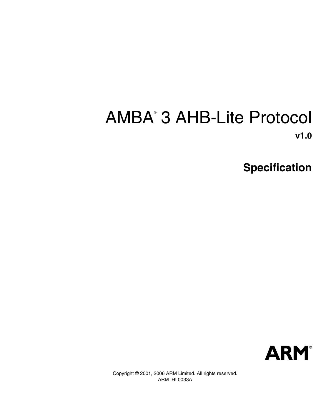 AMBA 3 AHB-Lite Protocol Specification