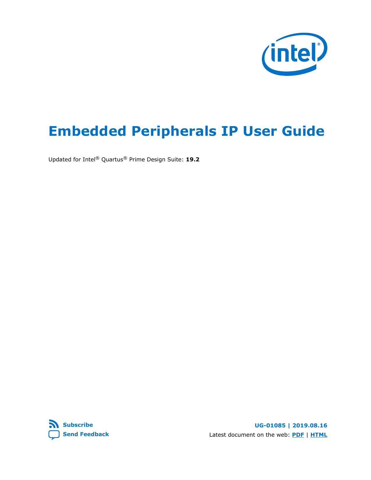 Embedded Peripherals IP User Guide