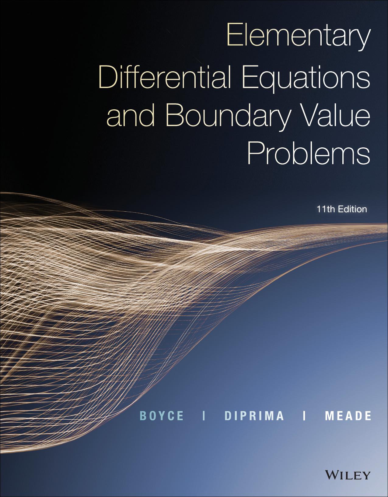 Elementary Differential Equations and Boundary Value Problems