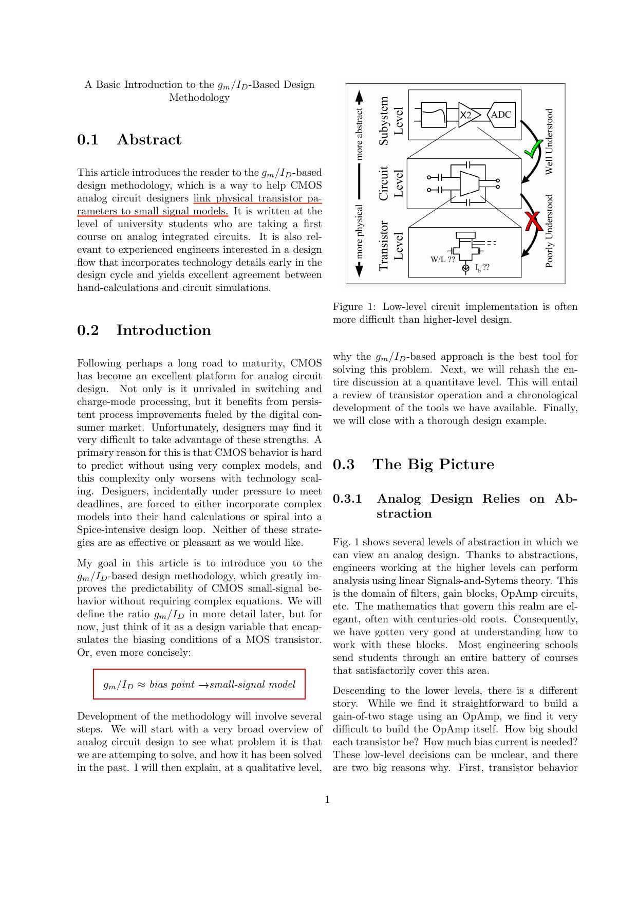 A Basic Introduction to the gm ID-Based Design