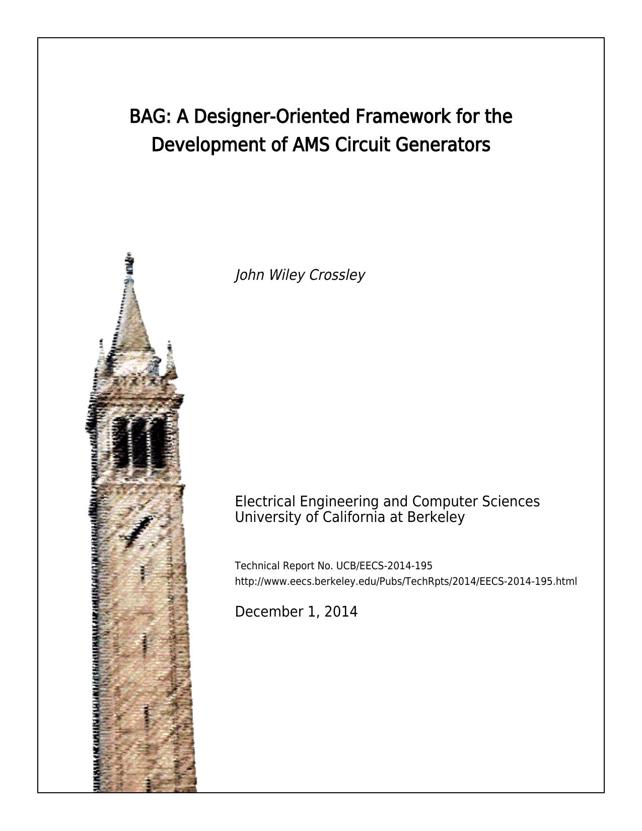 2014 PhD-Thesis BAG A Designer-Oriented Framework for the Development of AMS Circuit Generators