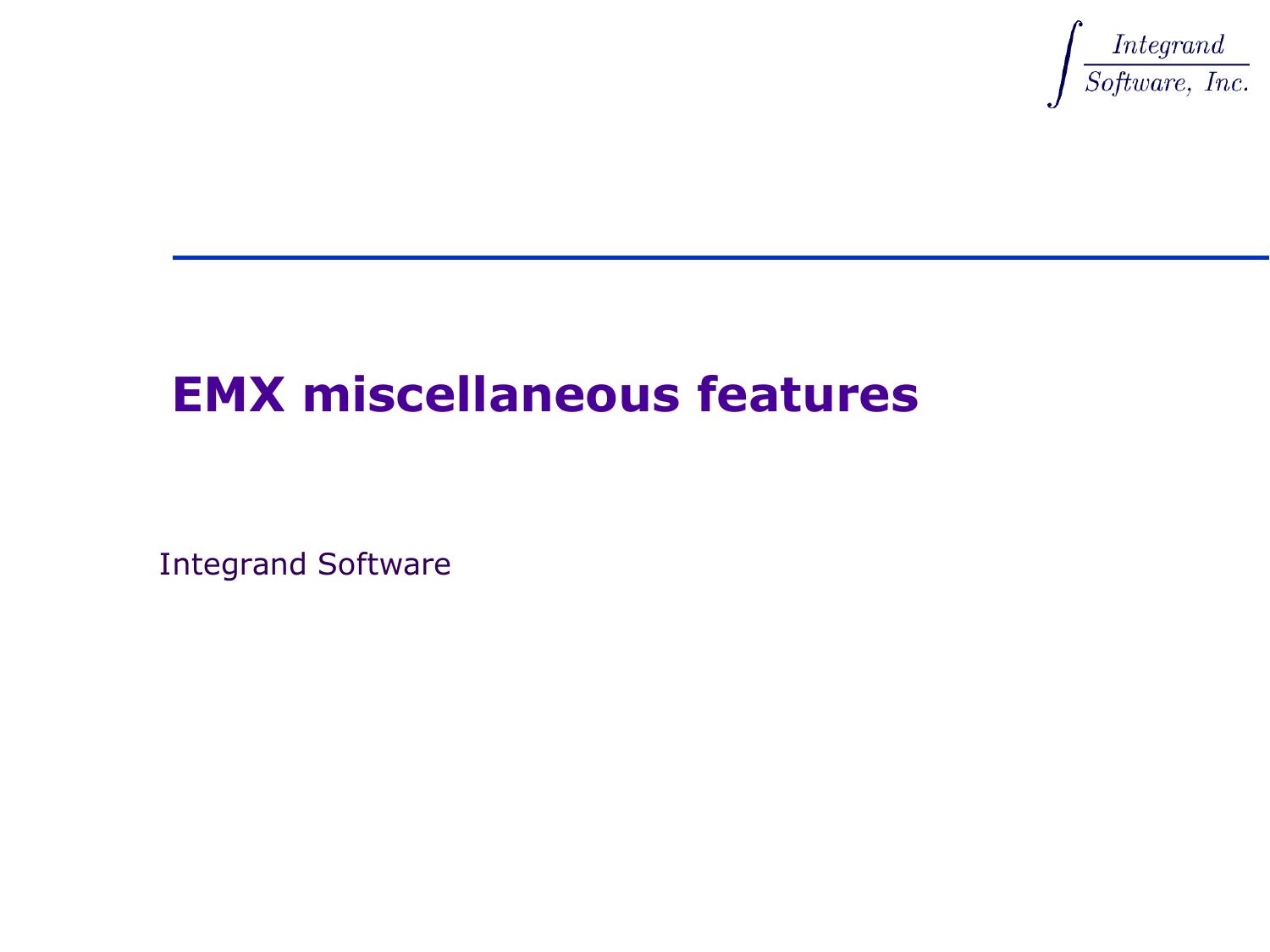 Temperature in EMX